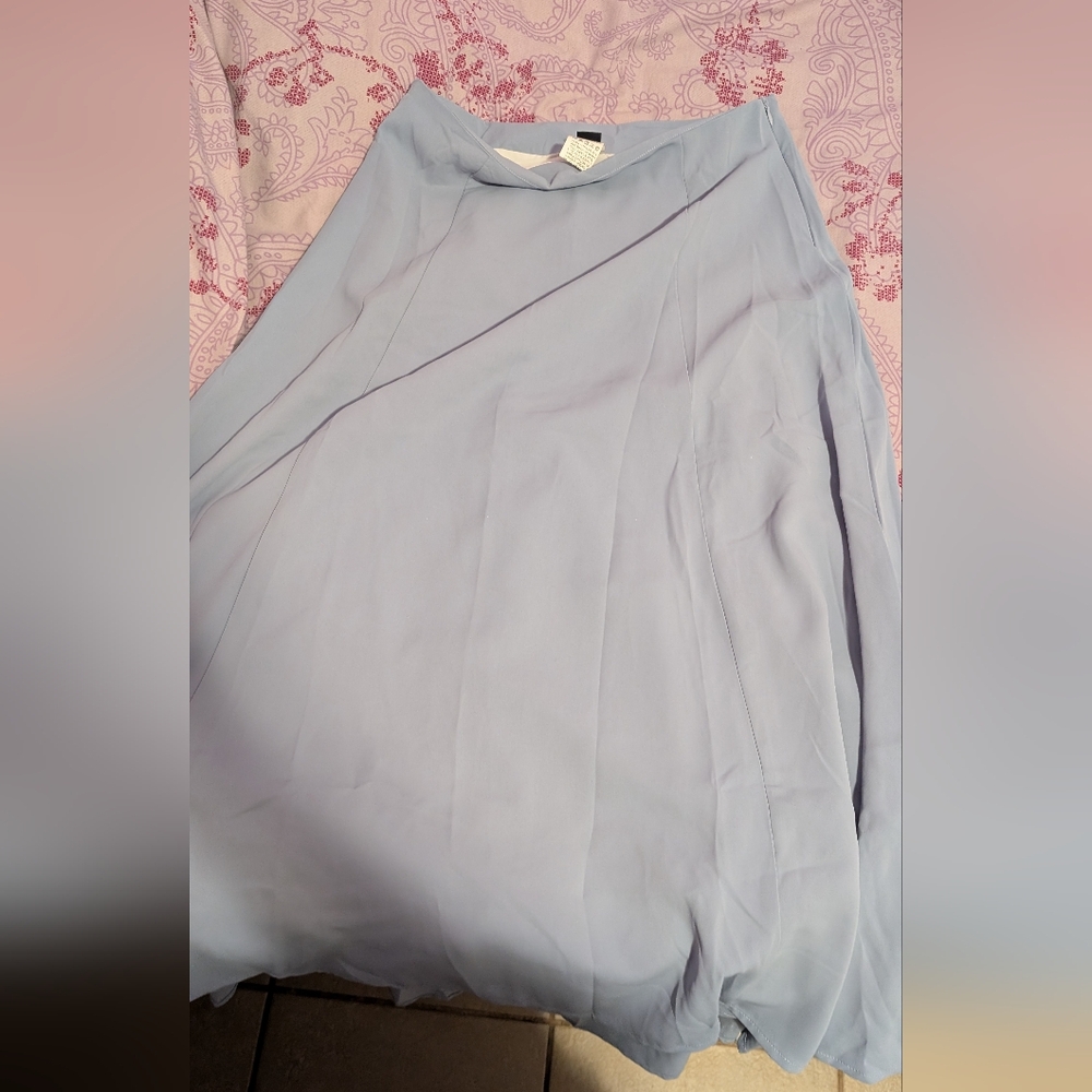 Chic Asymmetrical Light Blue Skirt